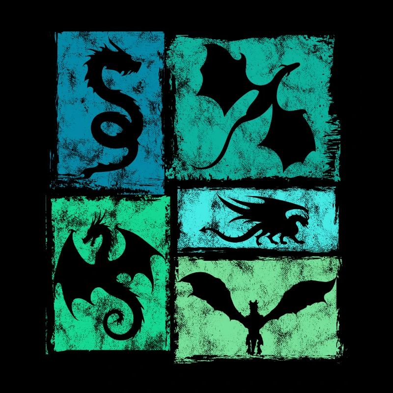 Dragon Retro Graphic - Mystical Mythical Creatures