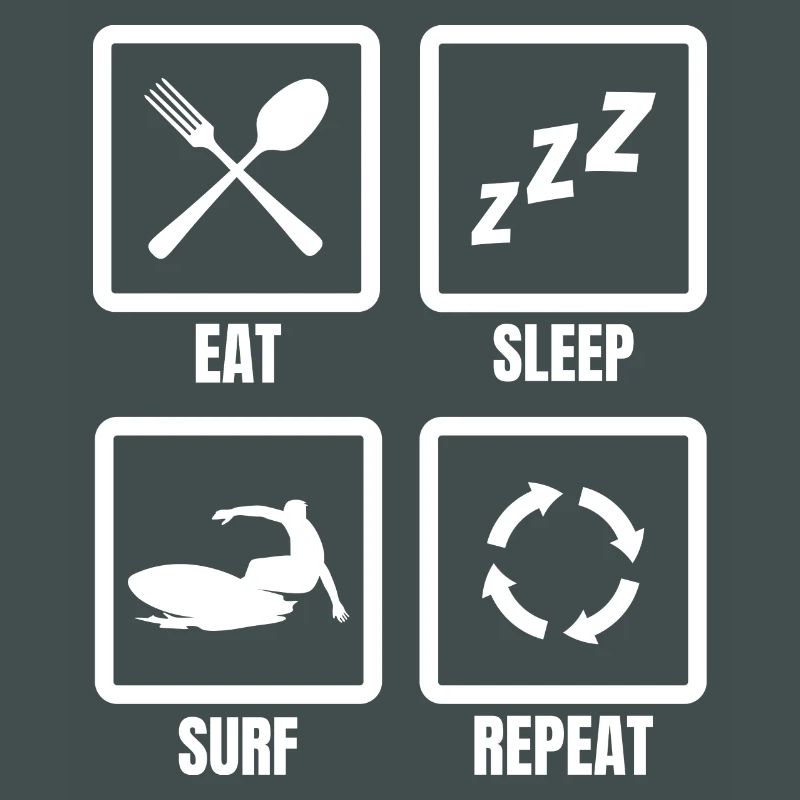 Manger, dormir, surfer, répéter