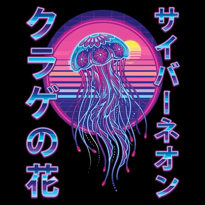 Retro Jellyfish Vaporwave Synthwave