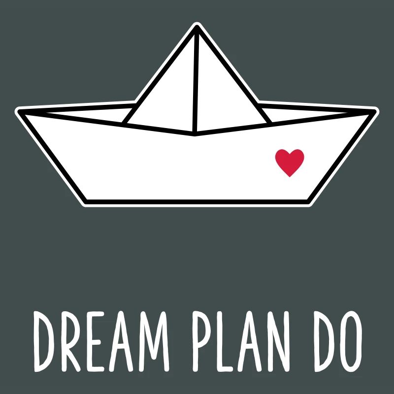 Dream Plan Do - Papierboot Schiffchen Herz