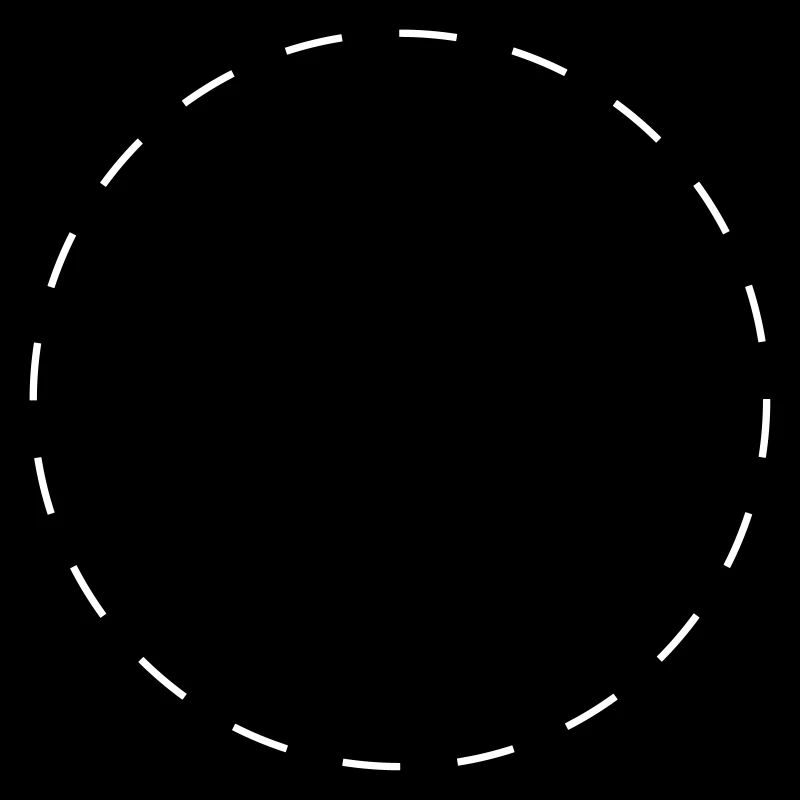 Circle dashed white | Vectorgraphic