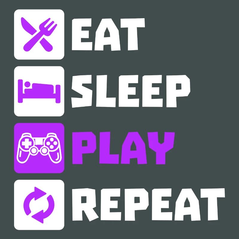 Eating Sleeping Repeat Gamer Controller Zocker