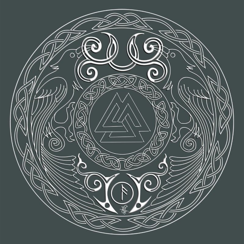 Mandala runique à triade centrale