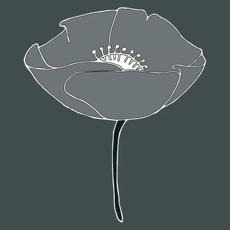 mohnblume grau