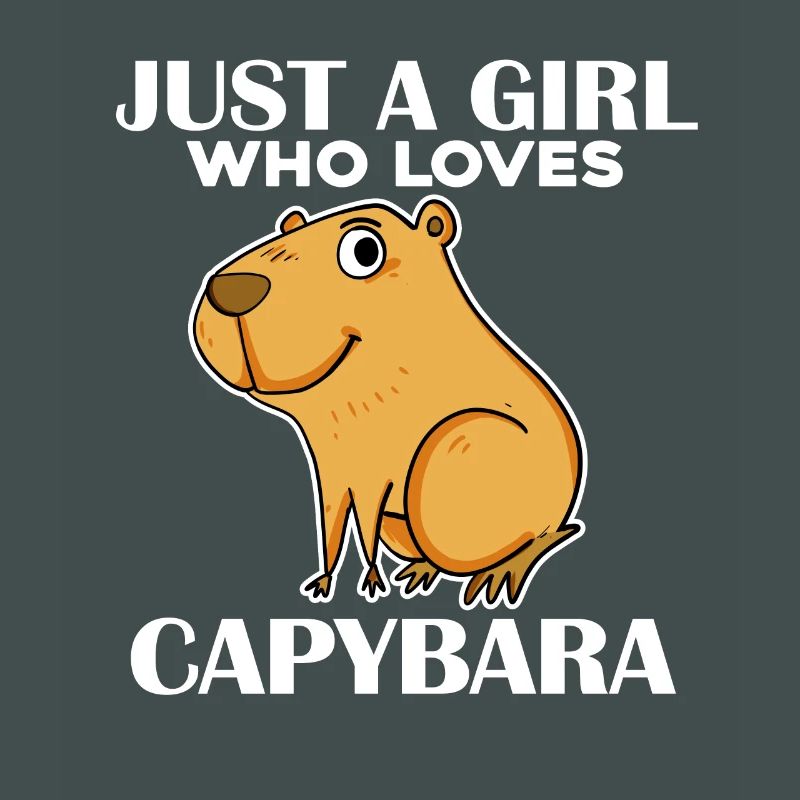 Capybara Mädchen Spruch