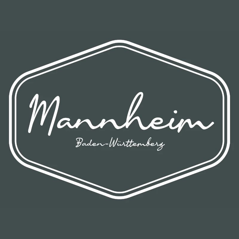 Conception de badge d’écriture manuscrite de Mannheim