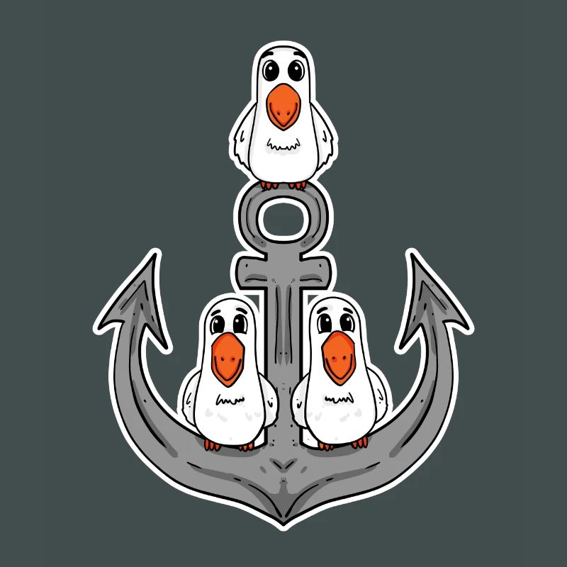 Möwen Möwe Anker