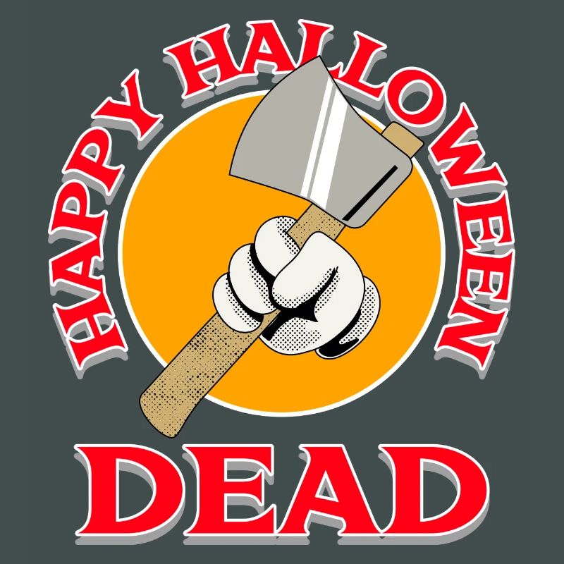 Halloween Axe with Dead Design
