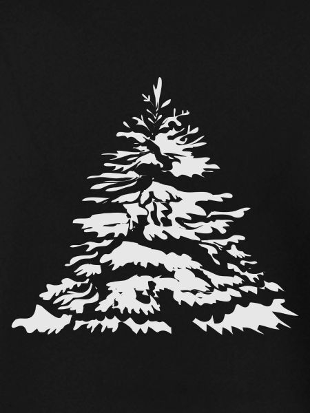 schneebedeckter Christbaum oder Tannenbaum