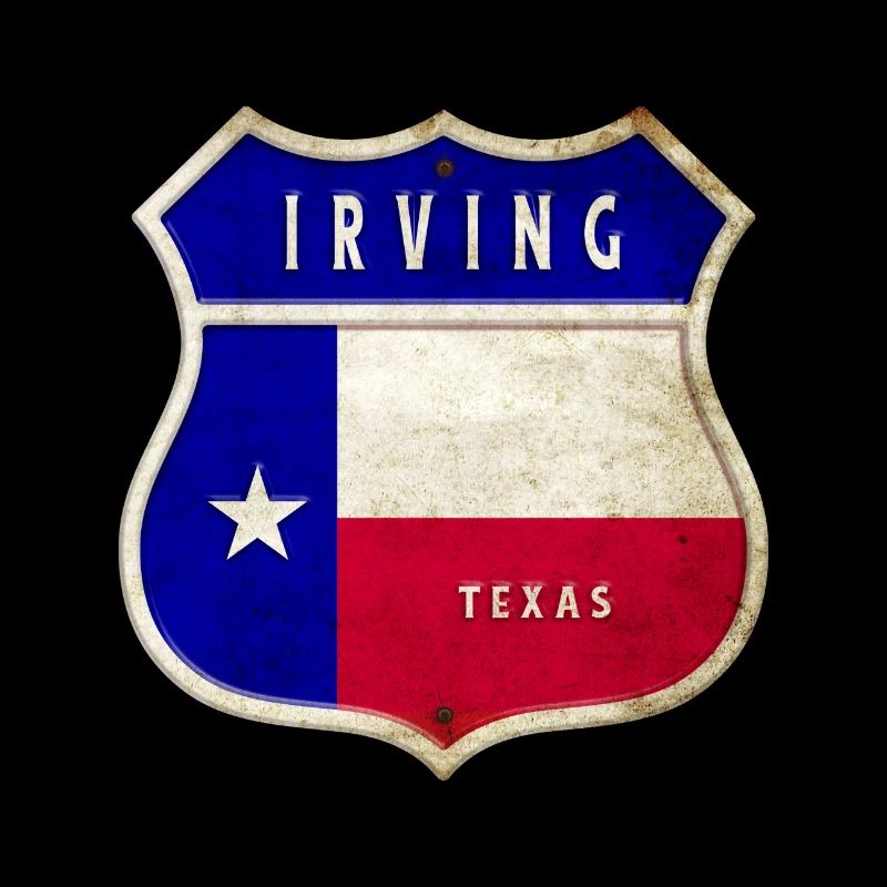 Design du drapeau Irving Texas Crest