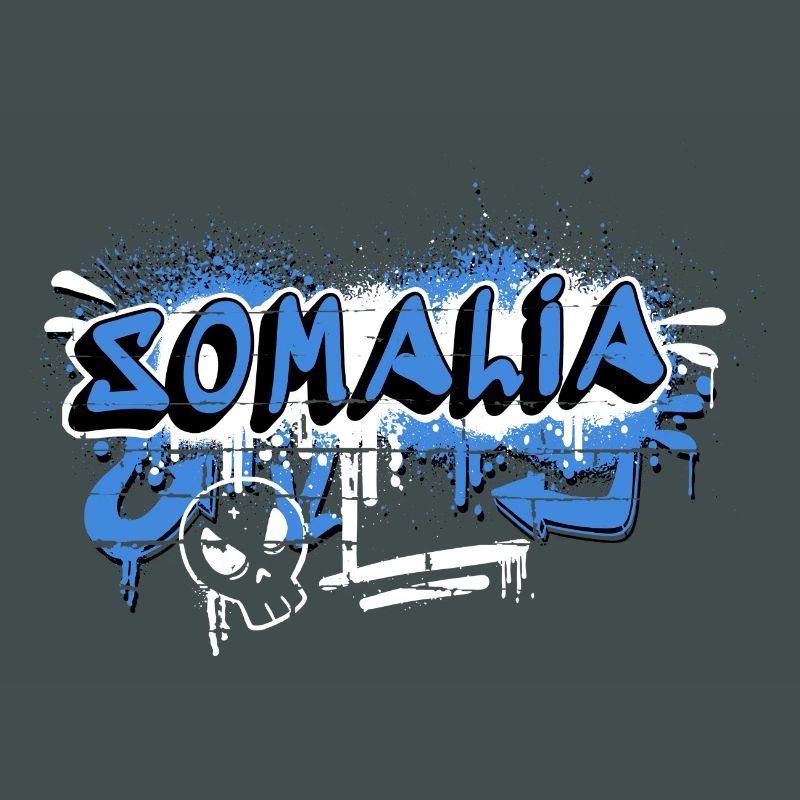 Design de drapeau graffiti de la Somalie