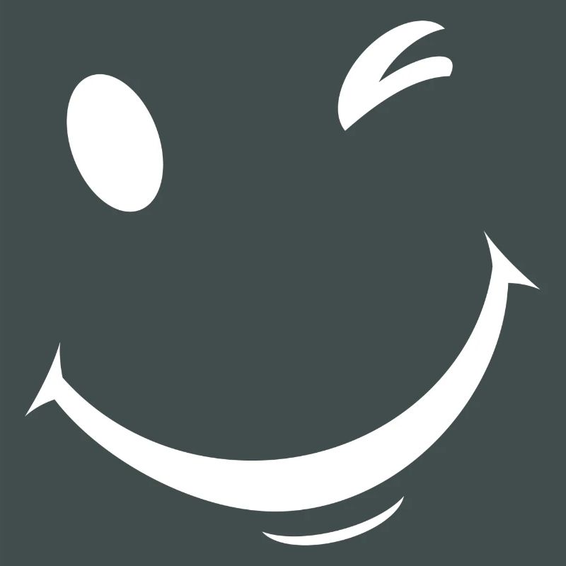 Expression de clin d’œil blanc