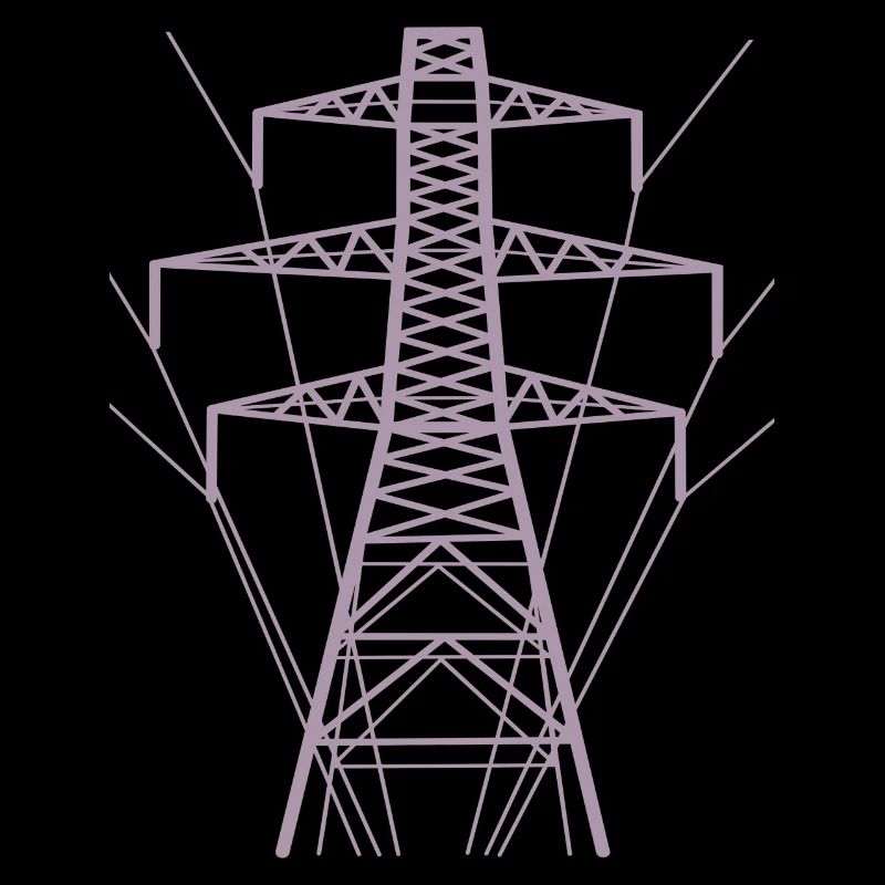 Silhouette de poteau électrique blanc