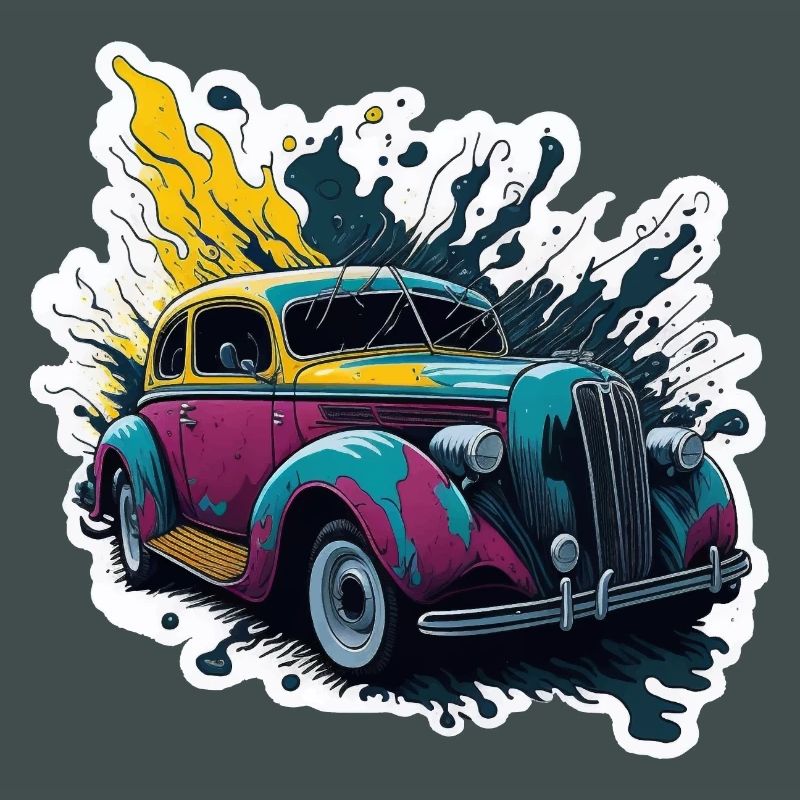 Farbiger Oldtimer Spritzer