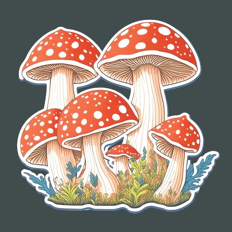 Toadstools, mushrooms