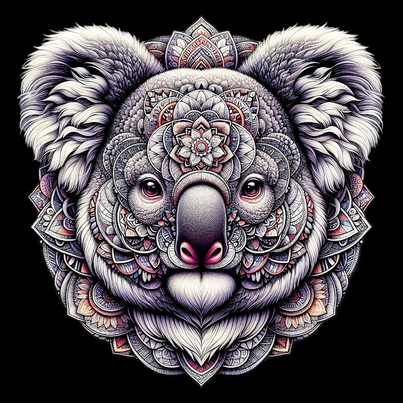 Koala décoré de Mandalas
