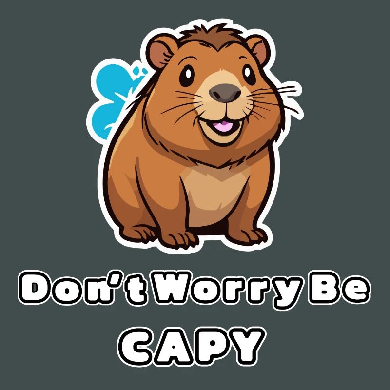 Capybara Don't worry be capy