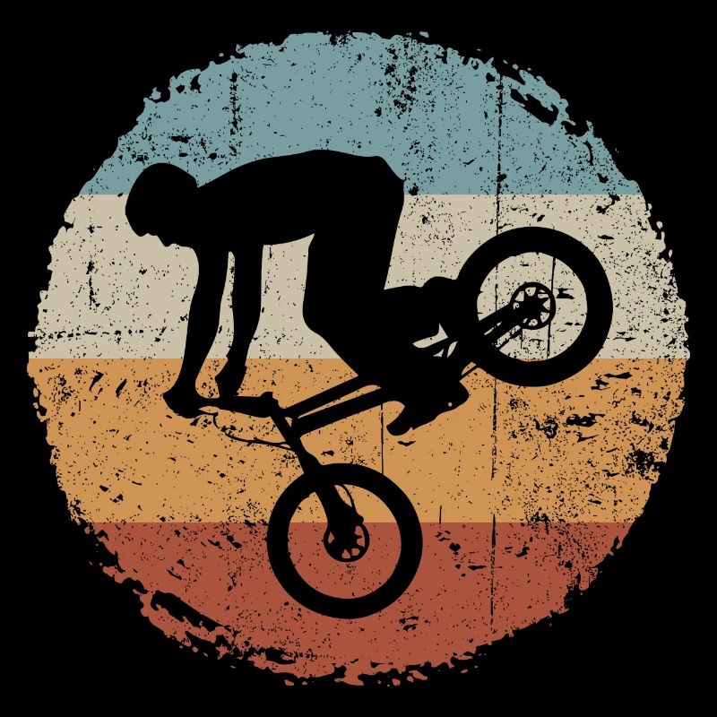 BMX Silhouette Retro Sunset