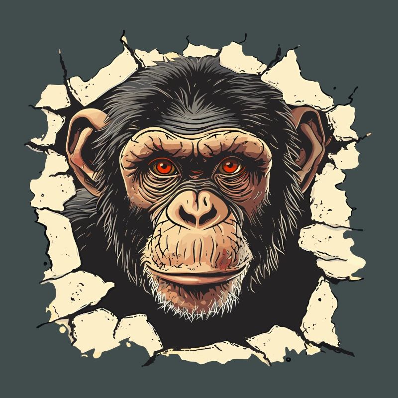 monkey, monkey head, chimpanzee, monkey