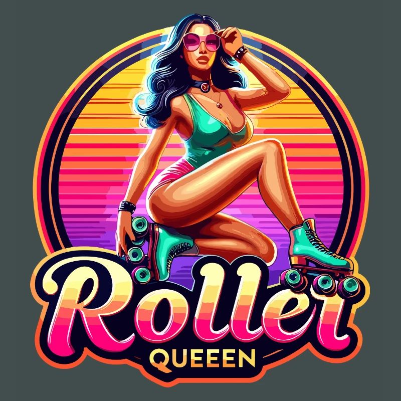 Vibrant Roller Queen Illustration