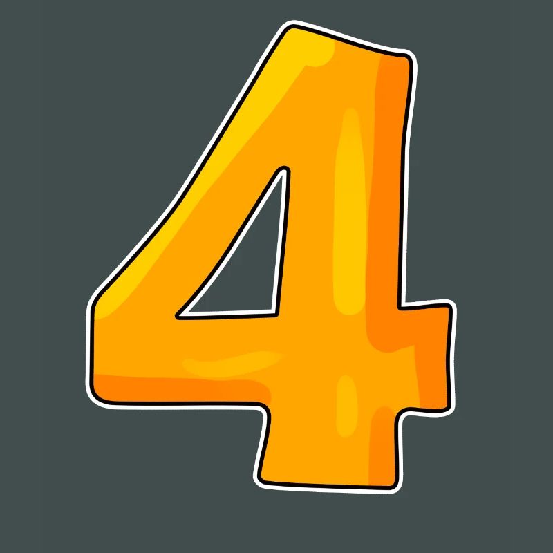 zahl nummer 4