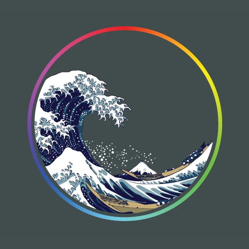 Rainbow Wave Circle