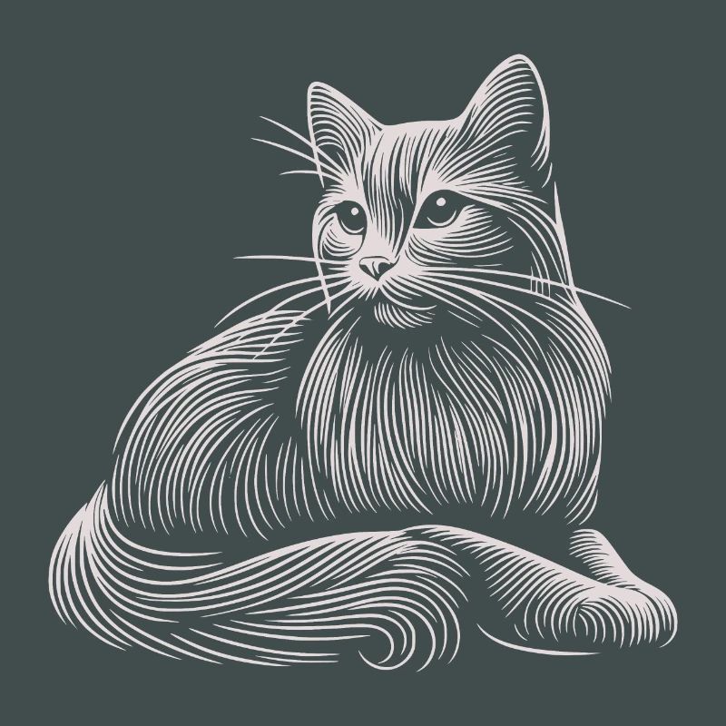 White Cat Patterns Light Strokes