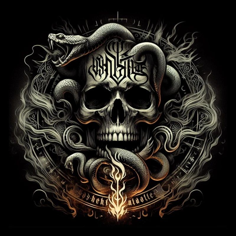 Skull and snakes