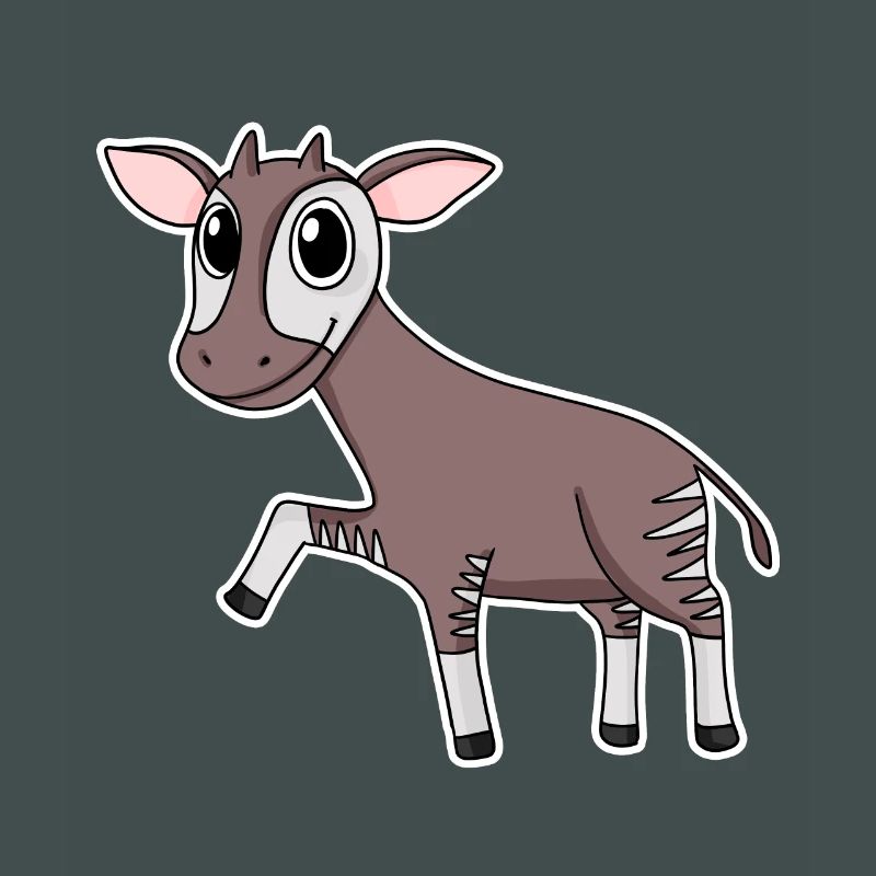 Okapi forest giraffe motif