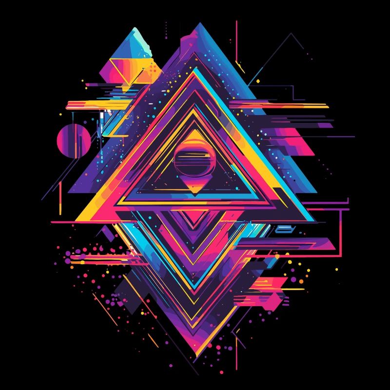 Futuristisches Psychedelisch Techno Trance 90s 80s