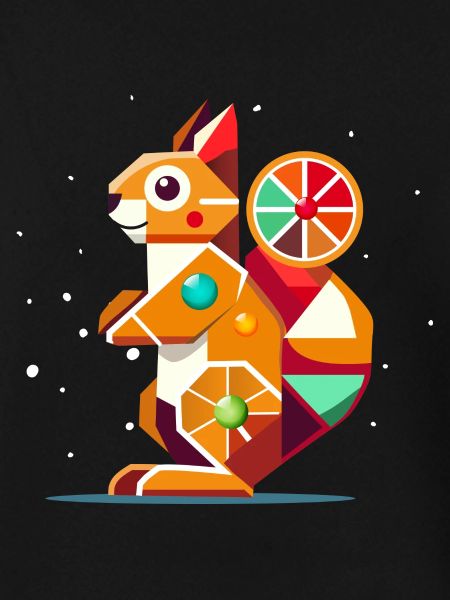 Geometrisches Eichhörnchen-farbenfroher Hingucker