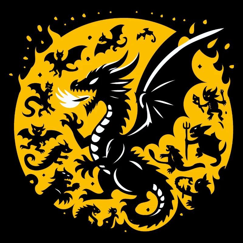 Great Dragon with small friends
