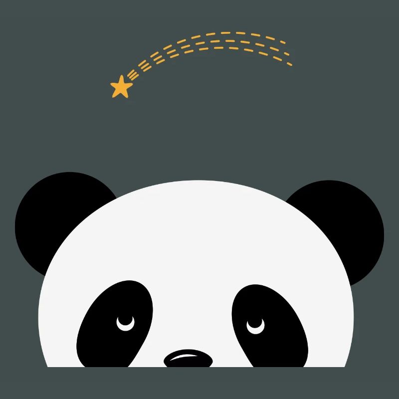 Träumender Panda mit Sternschnuppe