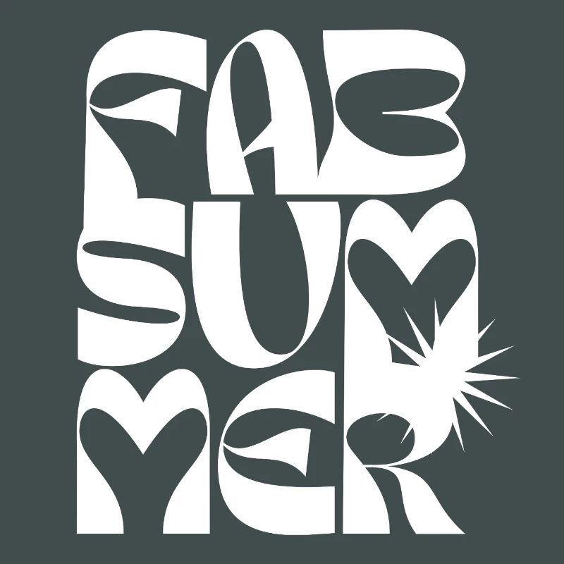 Conception typographique audacieuse de l’amour de l’été