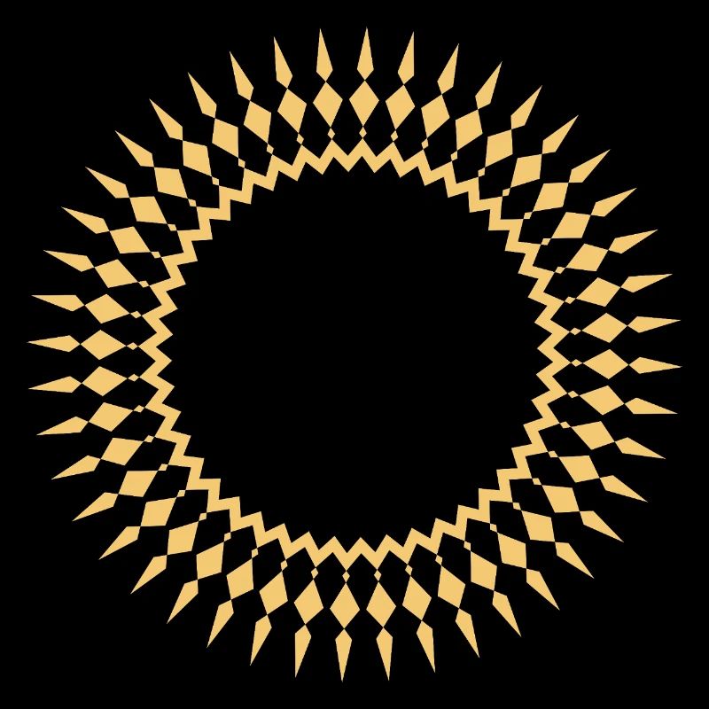 Strahlender Sonnenrahmen geometrisch