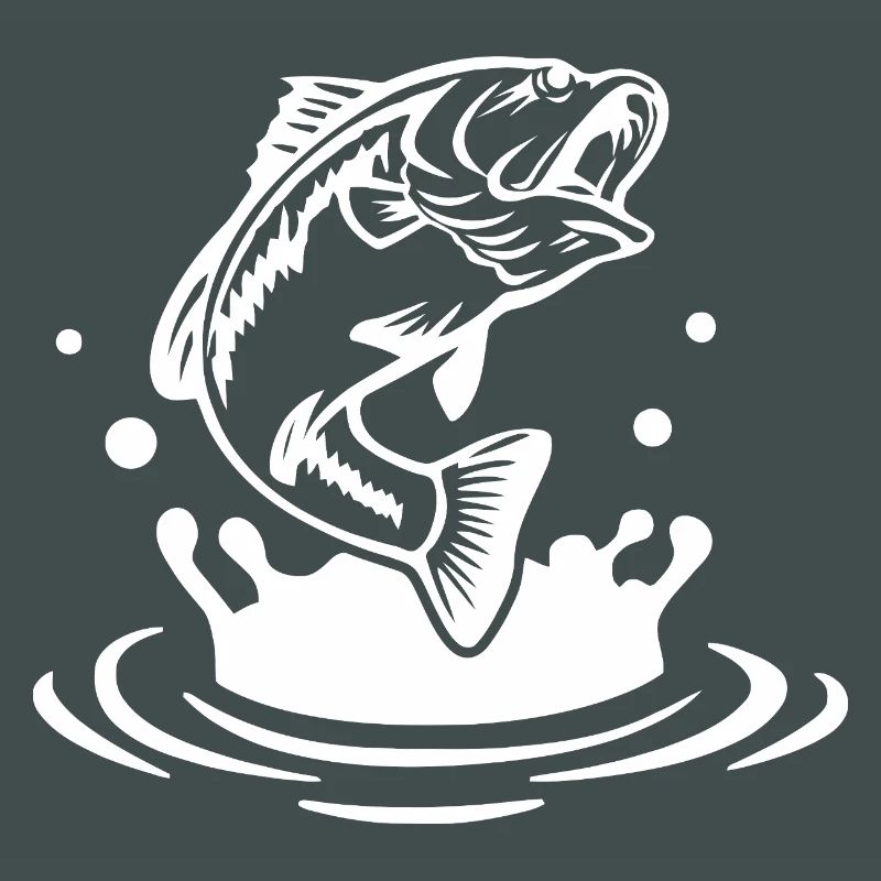 Dynamische Fischsprung-Illustration