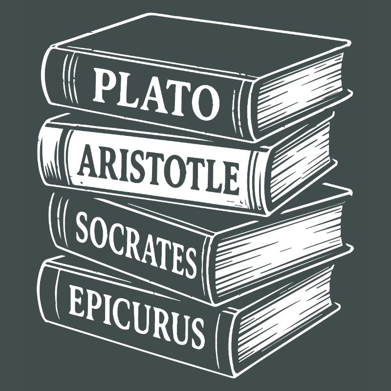 Classical Philosophers Book Stack Design