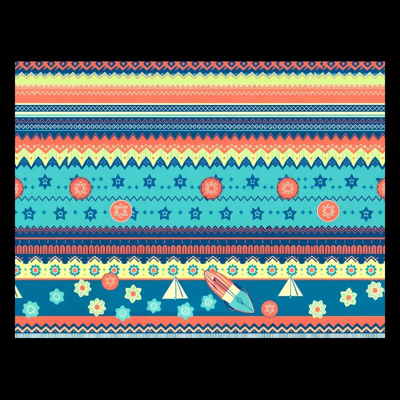 Farbenfroher Boho Wintermuster