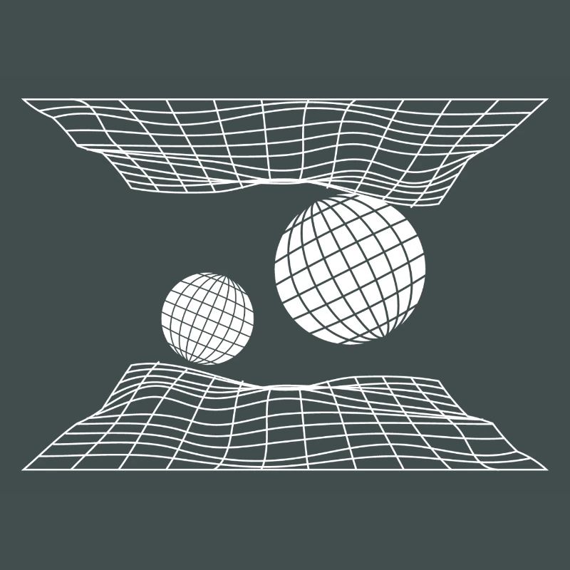 Futuristic Grid Space Spheres Design