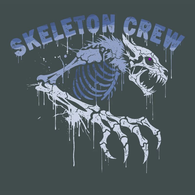 Skelett Werwolf Graffiti