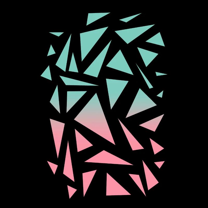Triangle Pattern - Turquoise Pink