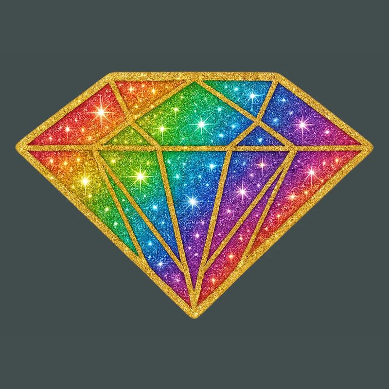 Regenbogen Diamant Glitzer