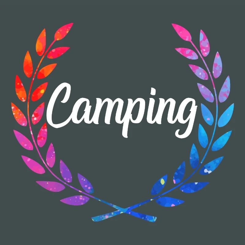 Camping Farblaurel Script