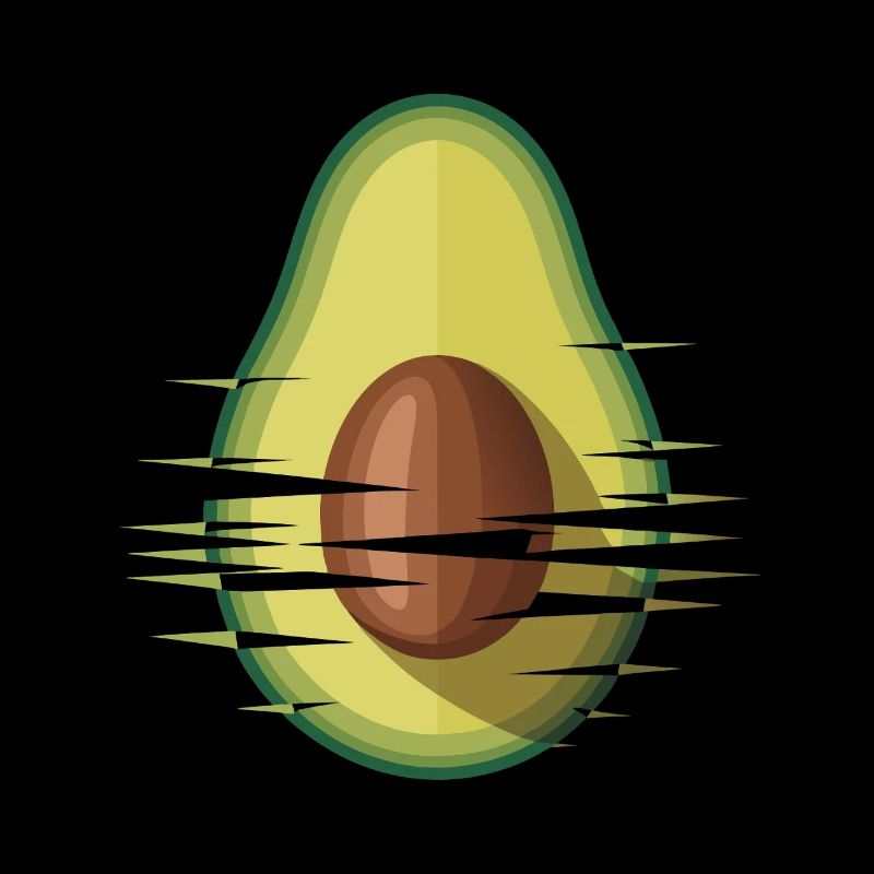 Avocado Glitch Grafik