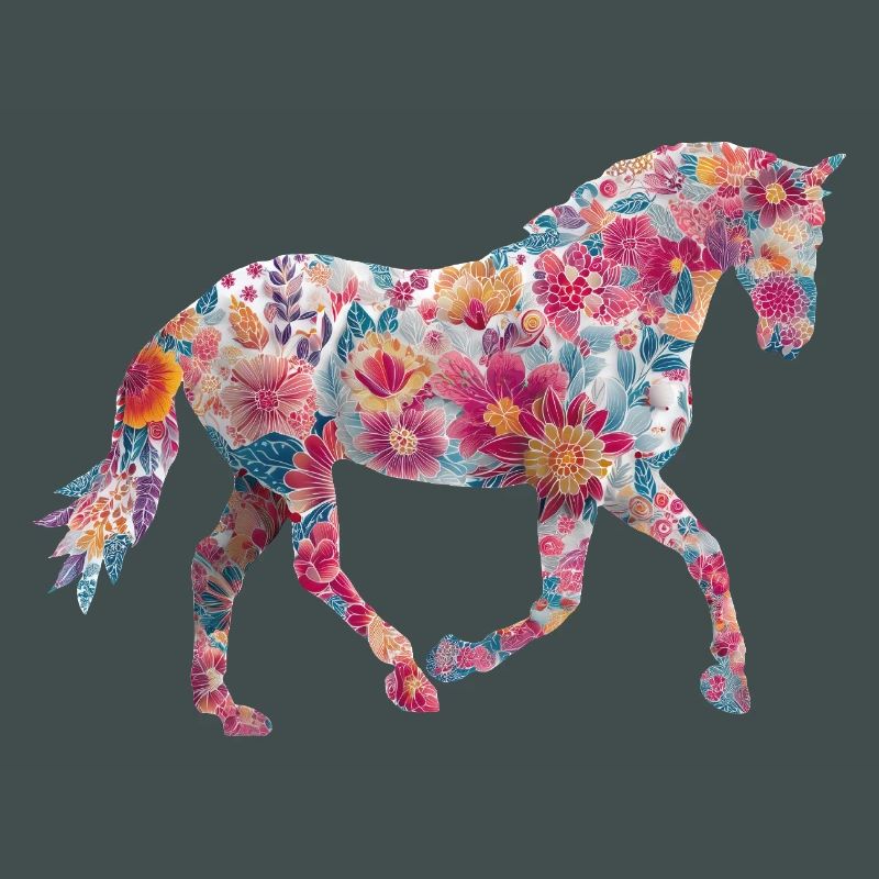 Pferd Blumen Muster