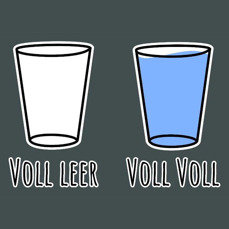 Completely empty and fully full! Full German language!