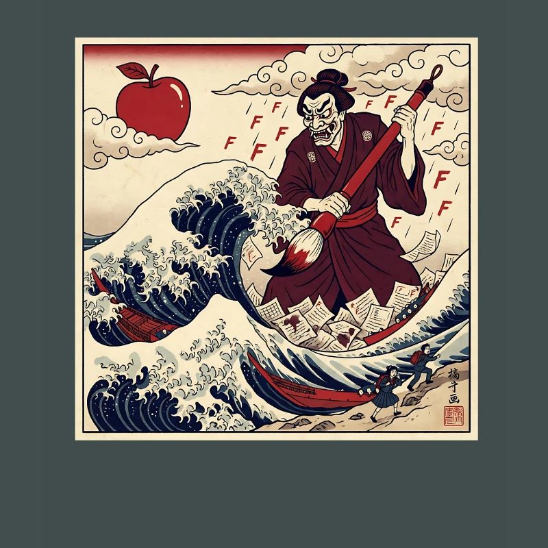 F Notes du professeur samouraï Vague de tsunami