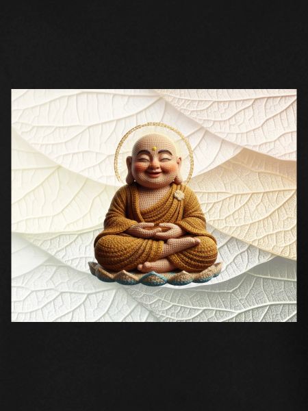 Buddha auf Blattmuster