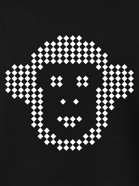 Pixel Monkey Diamant-Emblem