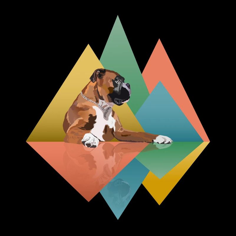 Boxer Dog Geometric